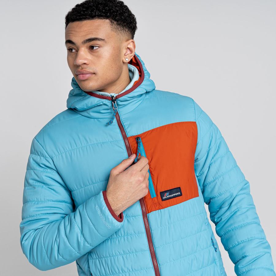 Vestes Craghoppers Cameo CompressLite Encapuchonné Bleu Homme | SQX-5228831