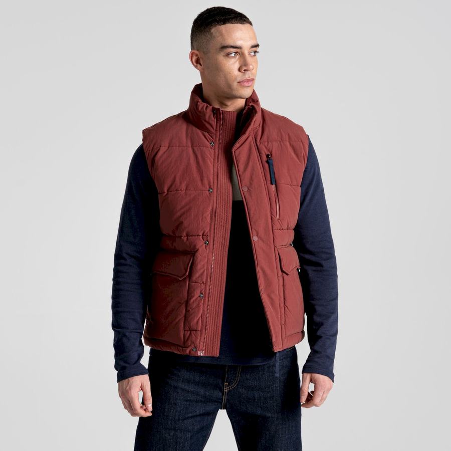 Gilet Craghoppers Dunbeath Vest Rouge Homme | EHU-3818117