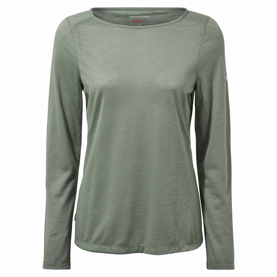 T Shirts Craghoppers NosiLife Erin Long Sleeved Vert Olive Femme | GLU-7411370