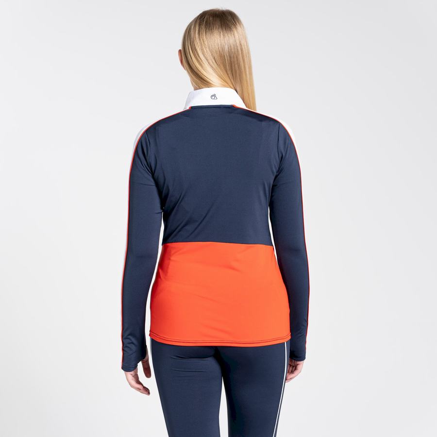 T Shirts Craghoppers NosiLife Marcella Long Sleeved Bleu Bleu Marine Femme | SWS-4899361