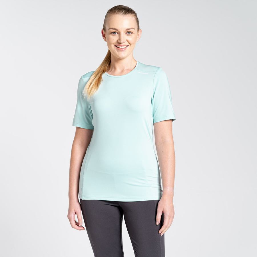 T Shirts Craghoppers NosiLife Candella Corta Sleeved Vert Femme | DXK-7396907