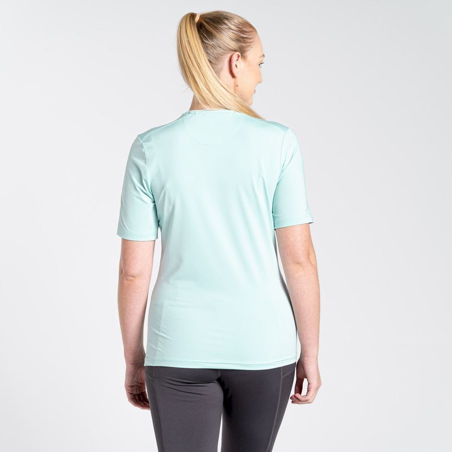 T Shirts Craghoppers NosiLife Candella Corta Sleeved Vert Femme | DXK-7396907