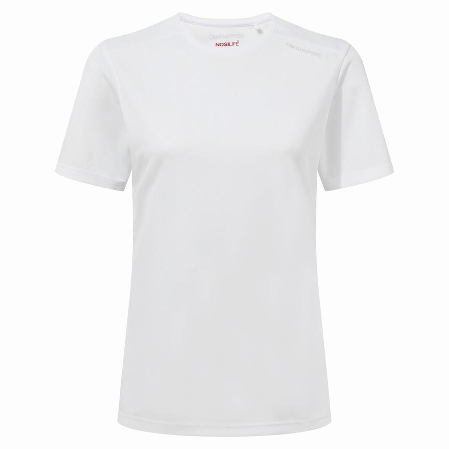 T Shirts Craghoppers NosiLife Candella Corta Sleeved Blanche Femme | ARM-0591741