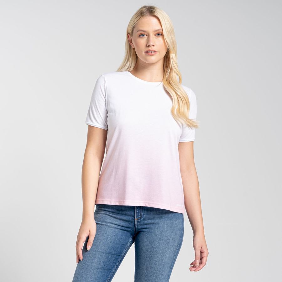 T Shirts Craghoppers Ilyse Corta Sleeved Rose Femme | QFC-5449048