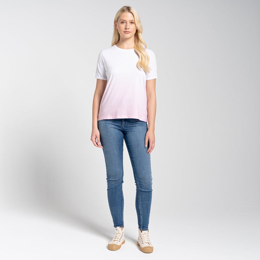 T Shirts Craghoppers Ilyse Corta Sleeved Rose Femme | QFC-5449048