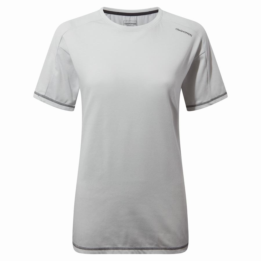 T Shirts Craghoppers Dynamic Corta Sleeved Grise Femme | XRA-3212481