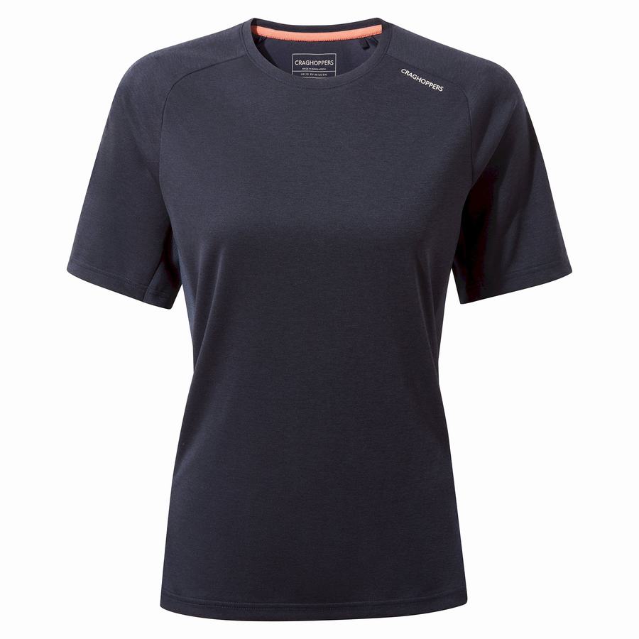 T Shirts Craghoppers Dynamic Pro Corta Sleeve Bleu Bleu Marine Femme | TLP-6521247