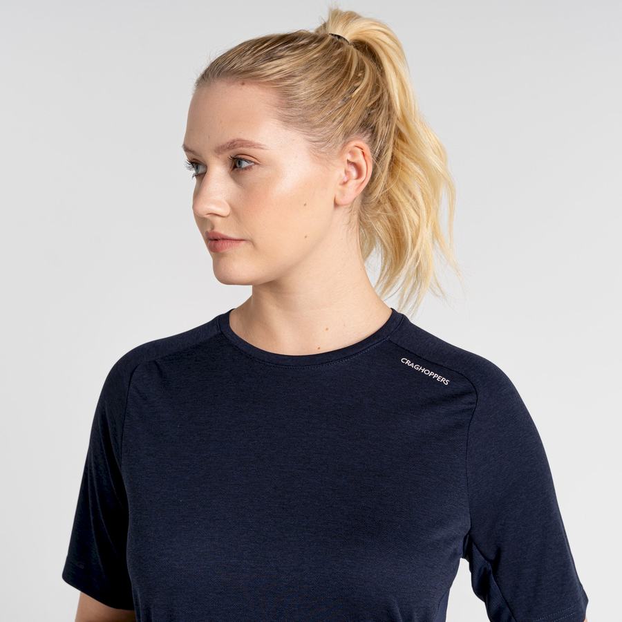 T Shirts Craghoppers Dynamic Pro Corta Sleeve Bleu Bleu Marine Femme | TLP-6521247