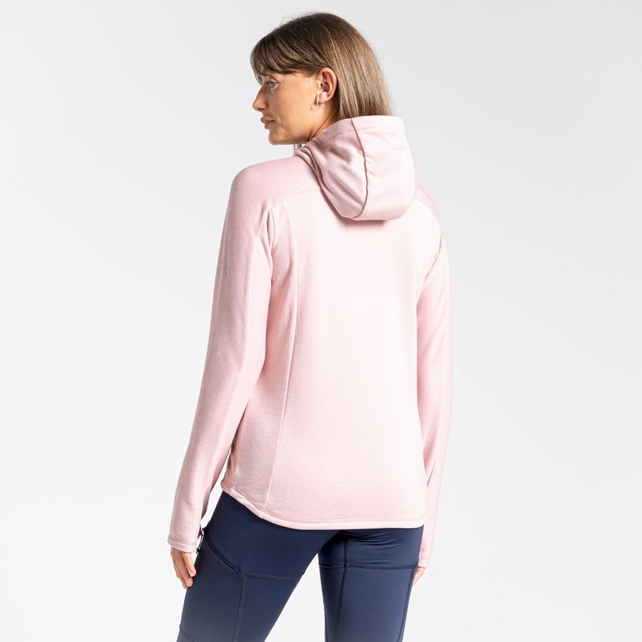 T Shirts Craghoppers Dynamic Encapuchonné Half Zip Top Rose Femme | LIV-5469487