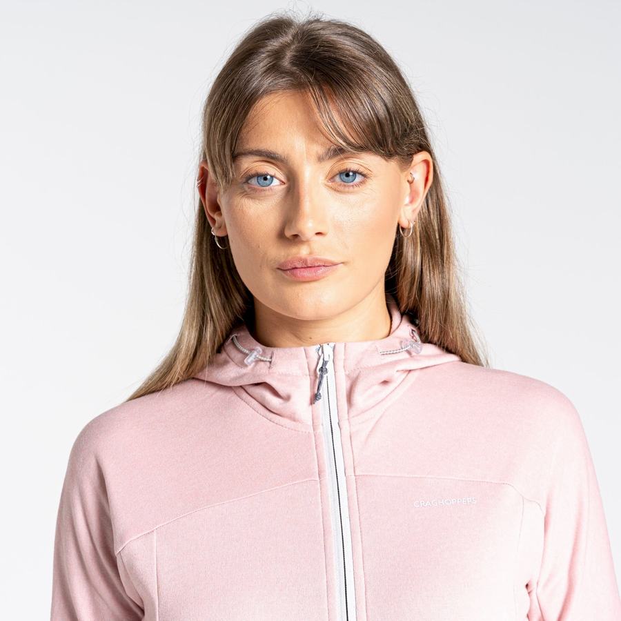 T Shirts Craghoppers Dynamic Encapuchonné Half Zip Top Rose Femme | LIV-5469487