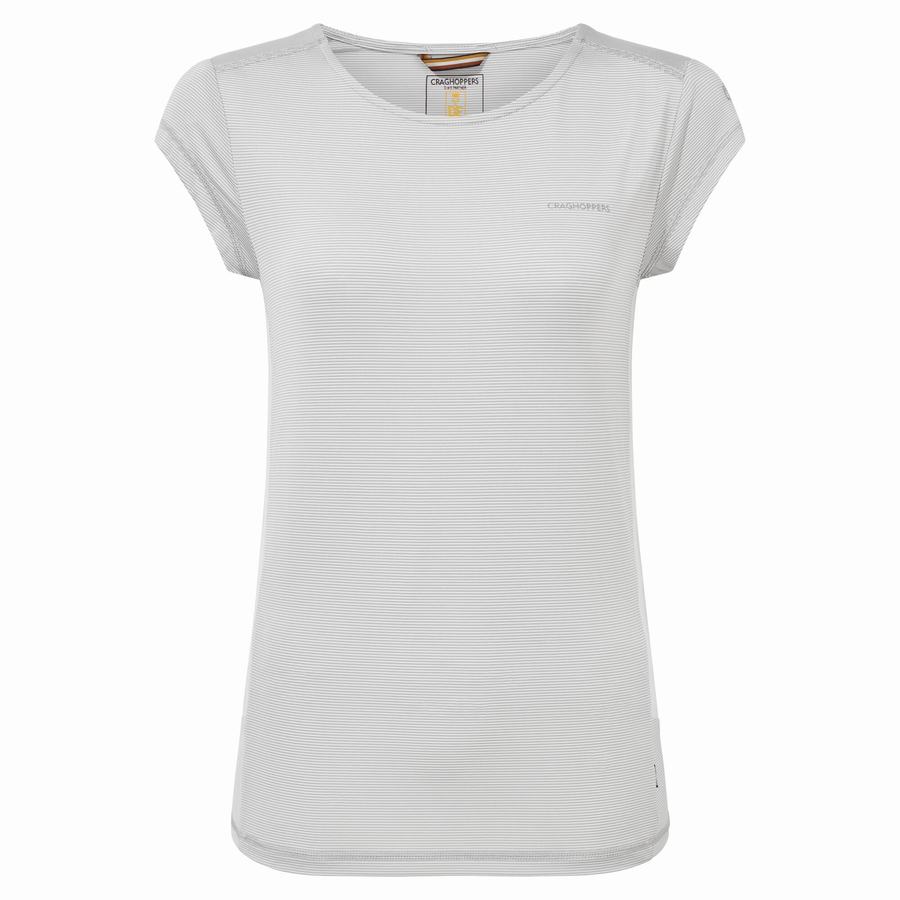 T Shirts Craghoppers Atmos Corta Sleeved Grise Femme | BBS-1877578