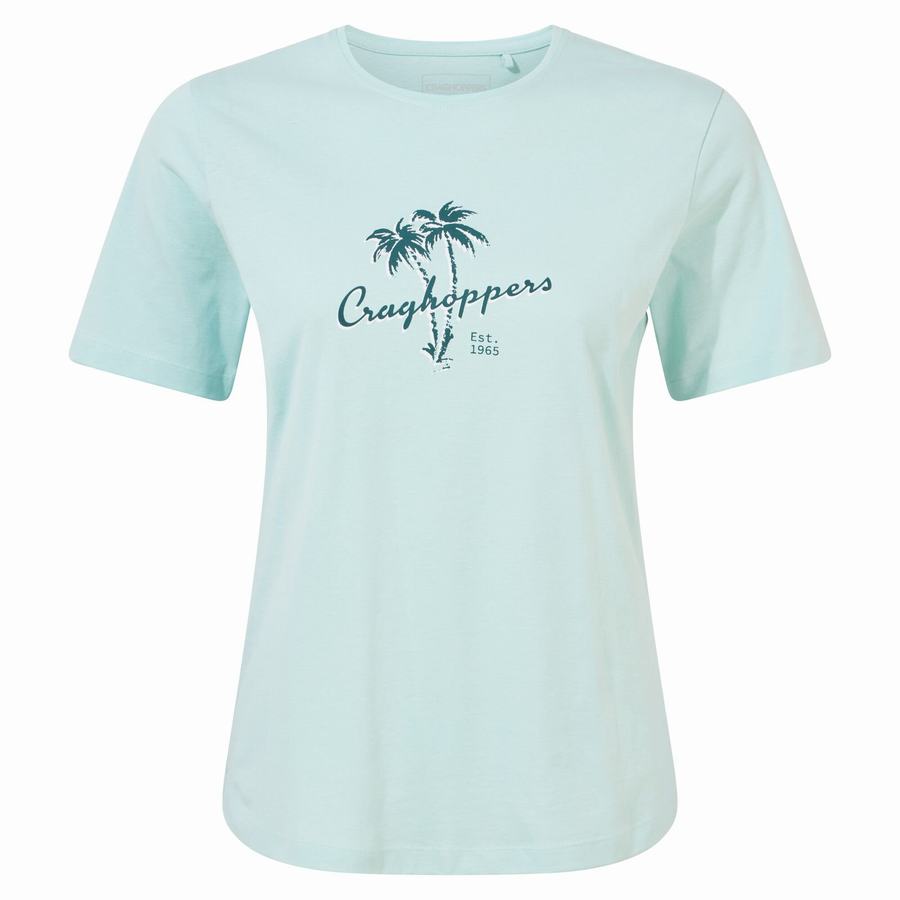 T Shirts Craghoppers Ally Corta Sleeved Vert Femme | YGE-1097922