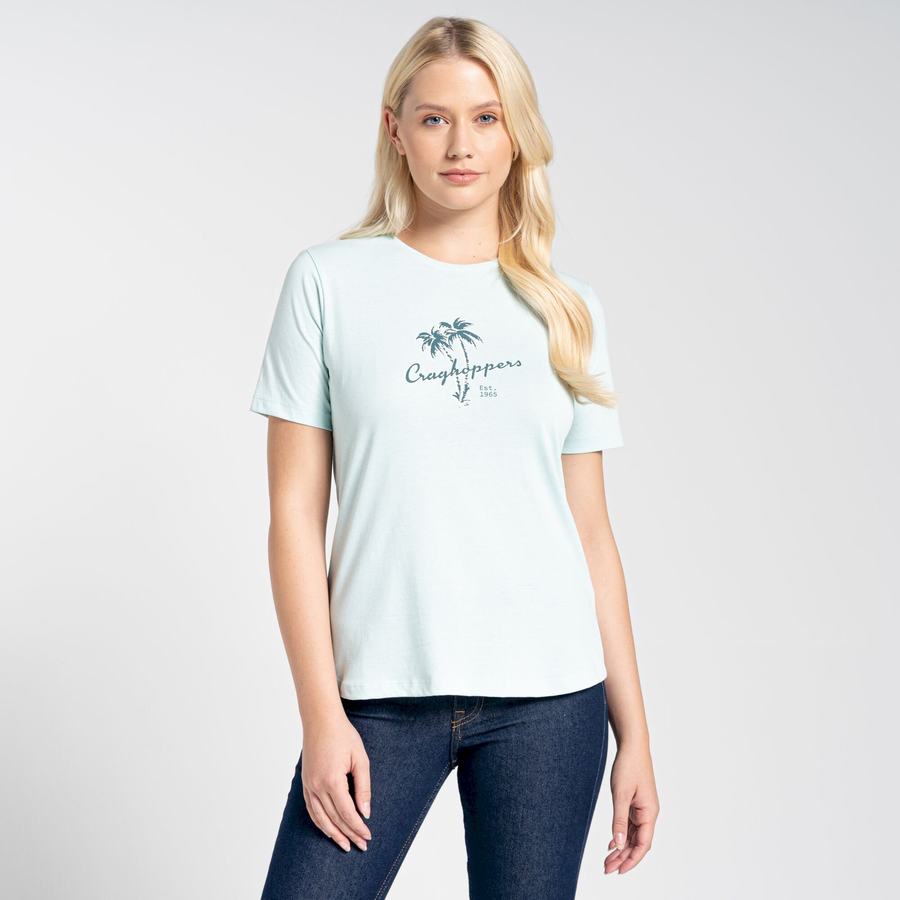 T Shirts Craghoppers Ally Corta Sleeved Vert Femme | YGE-1097922