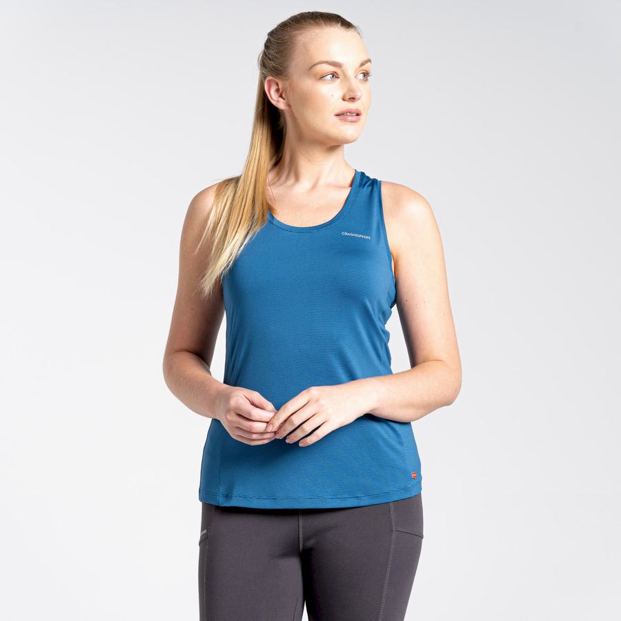 T Shirts Craghoppers Aliso Vest Top Bleu Femme | NLP-5587174