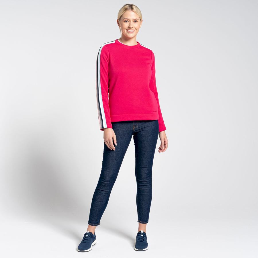 Sweats Craghoppers Pinalla Crew Neck Violette Fleur Femme | SNZ-6897984