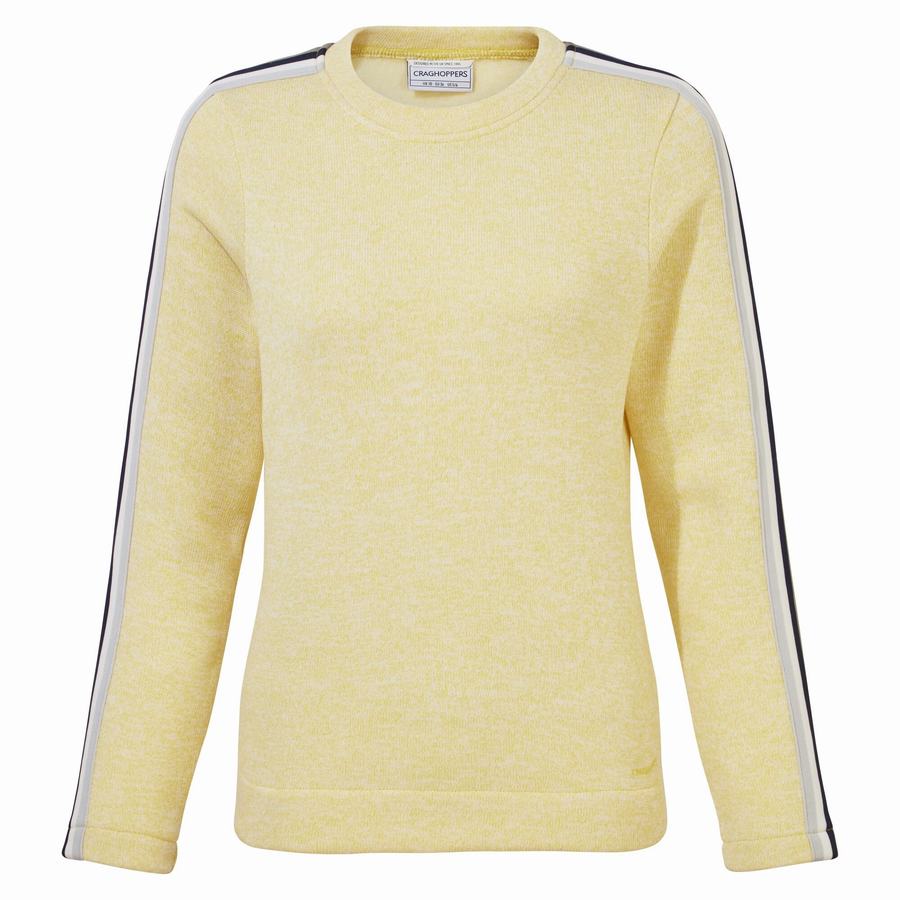 Sweats Craghoppers Pinalla Crew Neck Jaune Femme | OBY-9793803