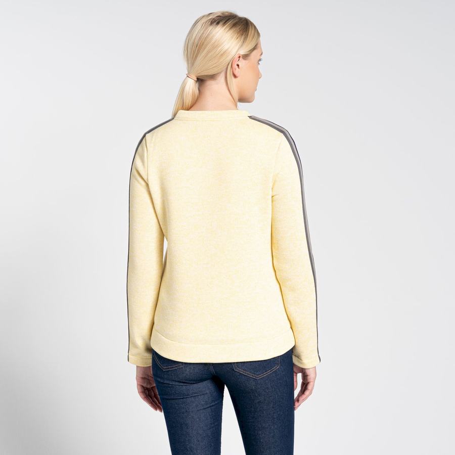 Sweats Craghoppers Pinalla Crew Neck Jaune Femme | OBY-9793803