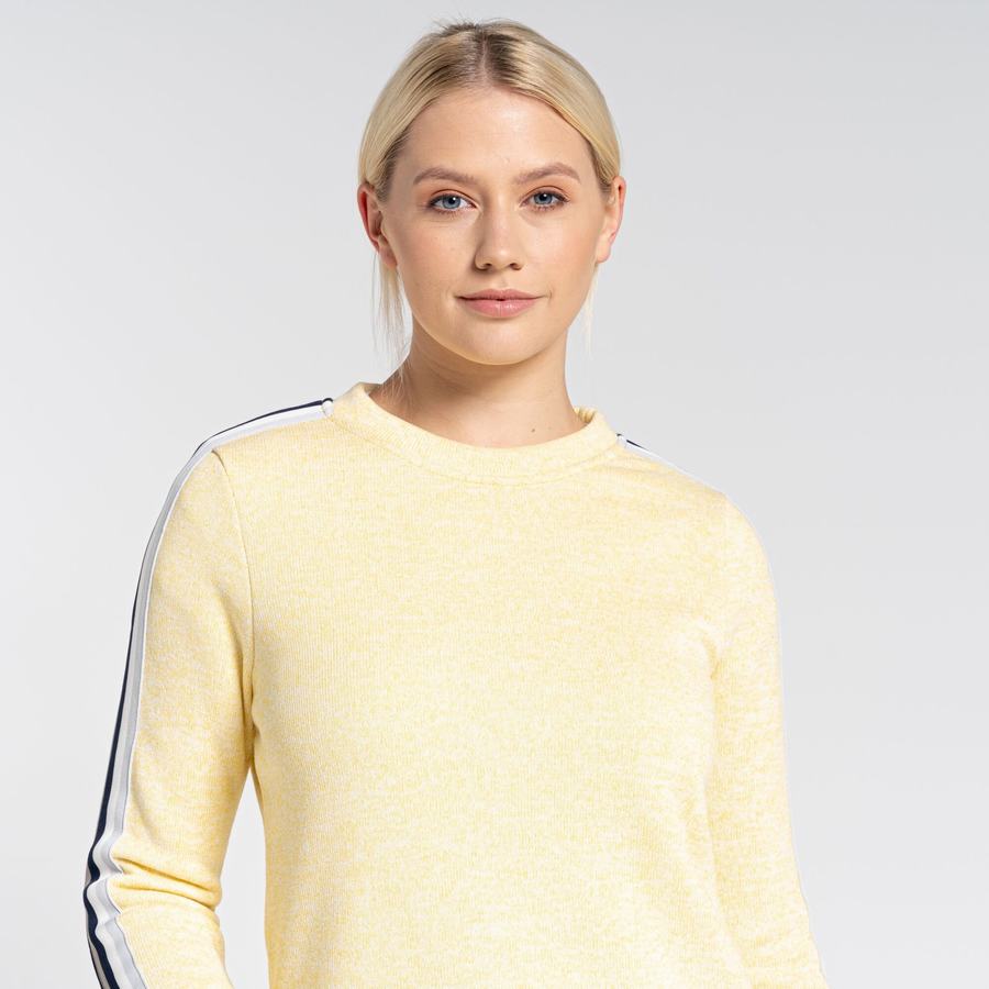 Sweats Craghoppers Pinalla Crew Neck Jaune Femme | OBY-9793803