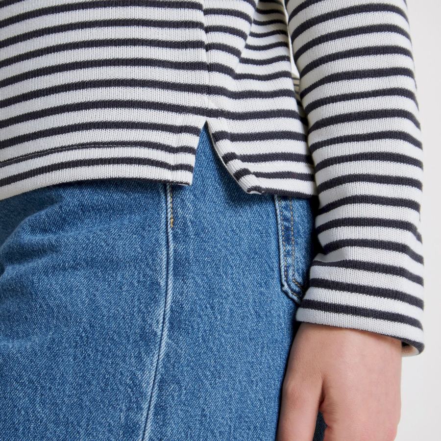 Sweats Craghoppers Neela Crew Neck Bleu Bleu Marine Stripes Femme | NXJ-7717291