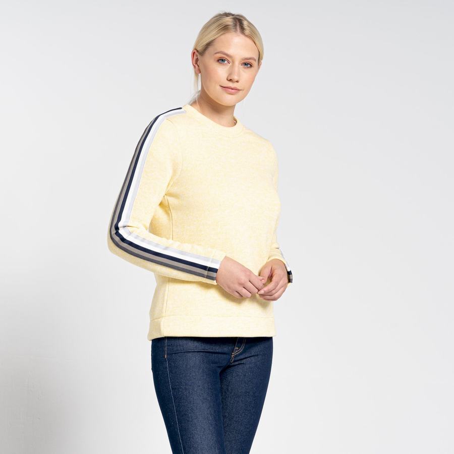 Sweats Craghoppers Pinalla Crew Neck Jaune Femme | OBY-9793803