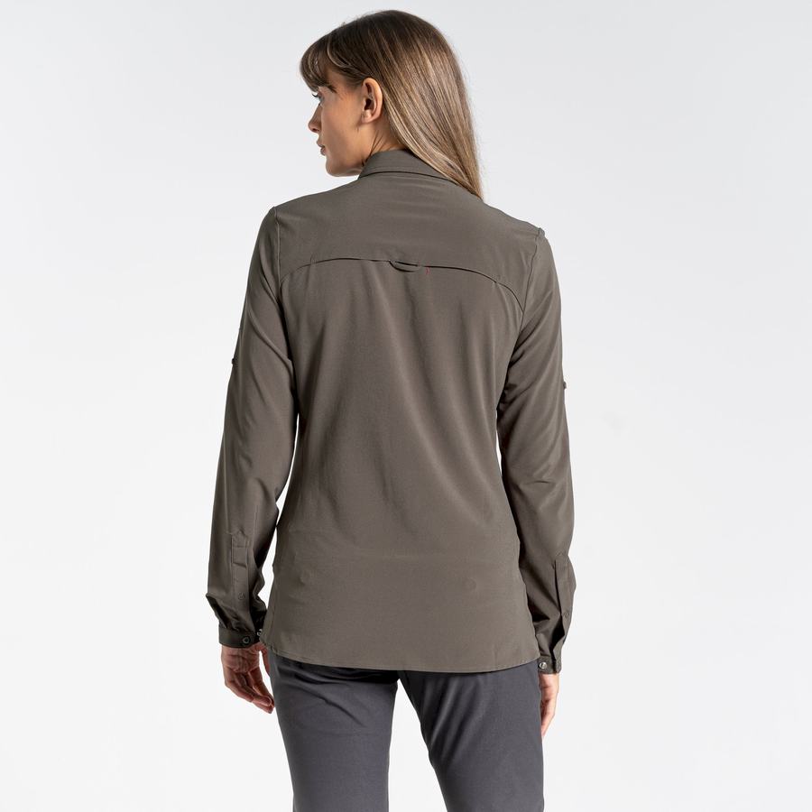 Chemises Craghoppers NosiLife Pro IV Long Sleeved Kaki Femme | QGF-6481926