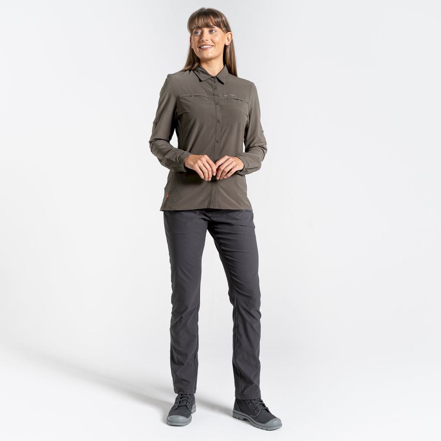 Chemises Craghoppers NosiLife Pro IV Long Sleeved Kaki Femme | QGF-6481926