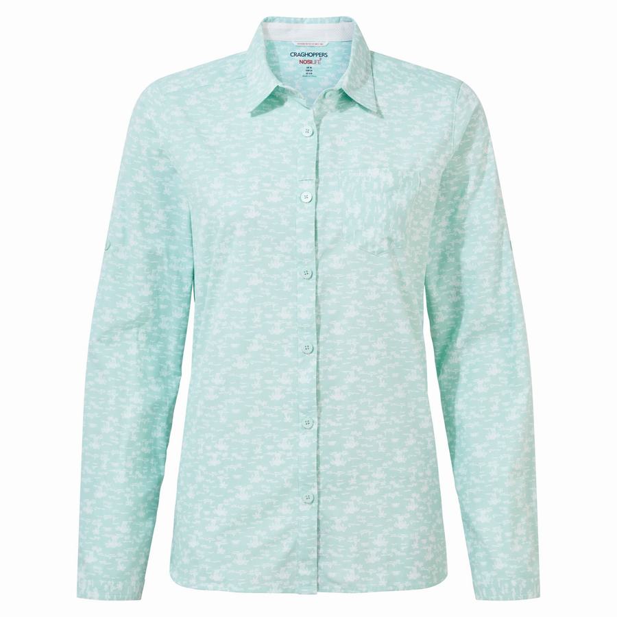 Chemises Craghoppers NosiLife Callo Long Sleeved Vert Femme | CEQ-6958273