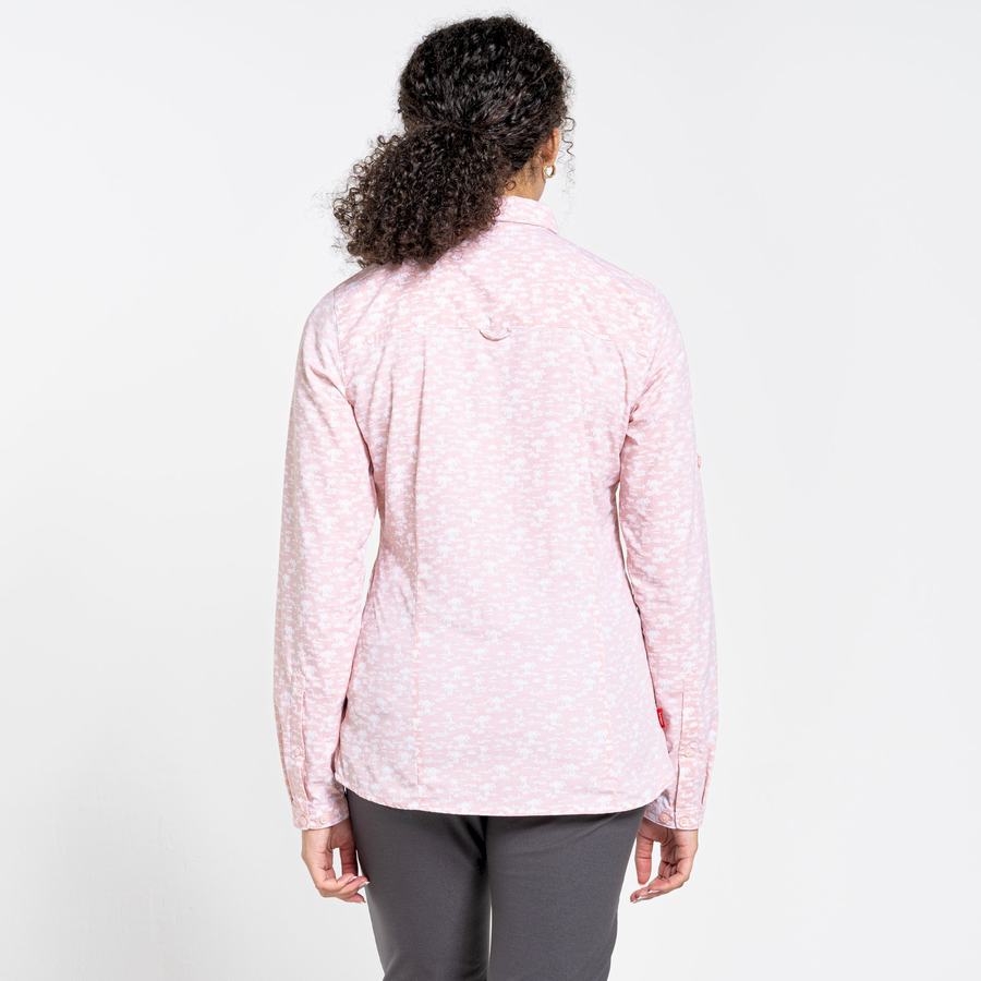 Chemises Craghoppers NosiLife Callo Long Sleeved Rose Femme | KAQ-0795418