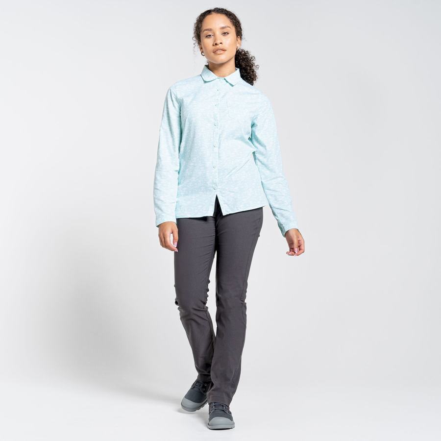 Chemises Craghoppers NosiLife Callo Long Sleeved Vert Femme | CEQ-6958273